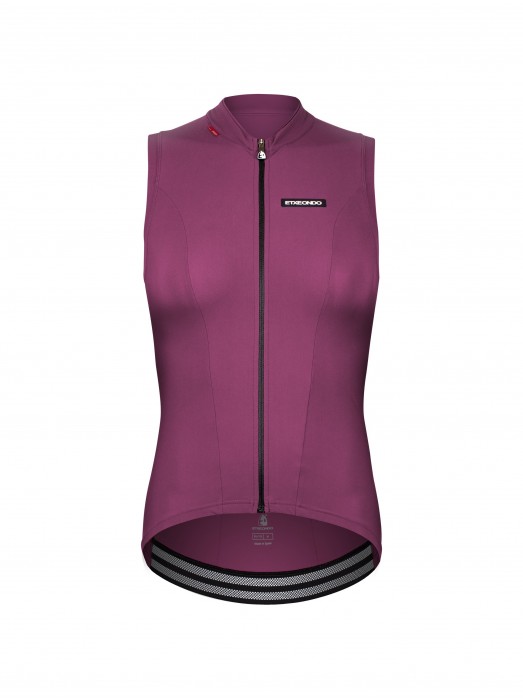 Maillot ciclismo mujer sin mangas amarillo ALDA SM (delantera)